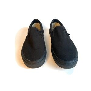 Vans Women's Authentic All Black Canvas Skateboarding Shoes for Everyday Style